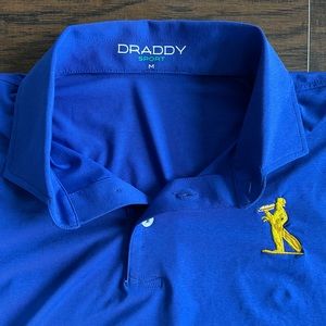 B. Draddy USA Sport Performance Golf Polo Mens Shirt Size med Blue